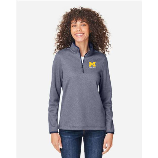 Women's Venture Heathered Stripe Quarter-Zip Pullover
