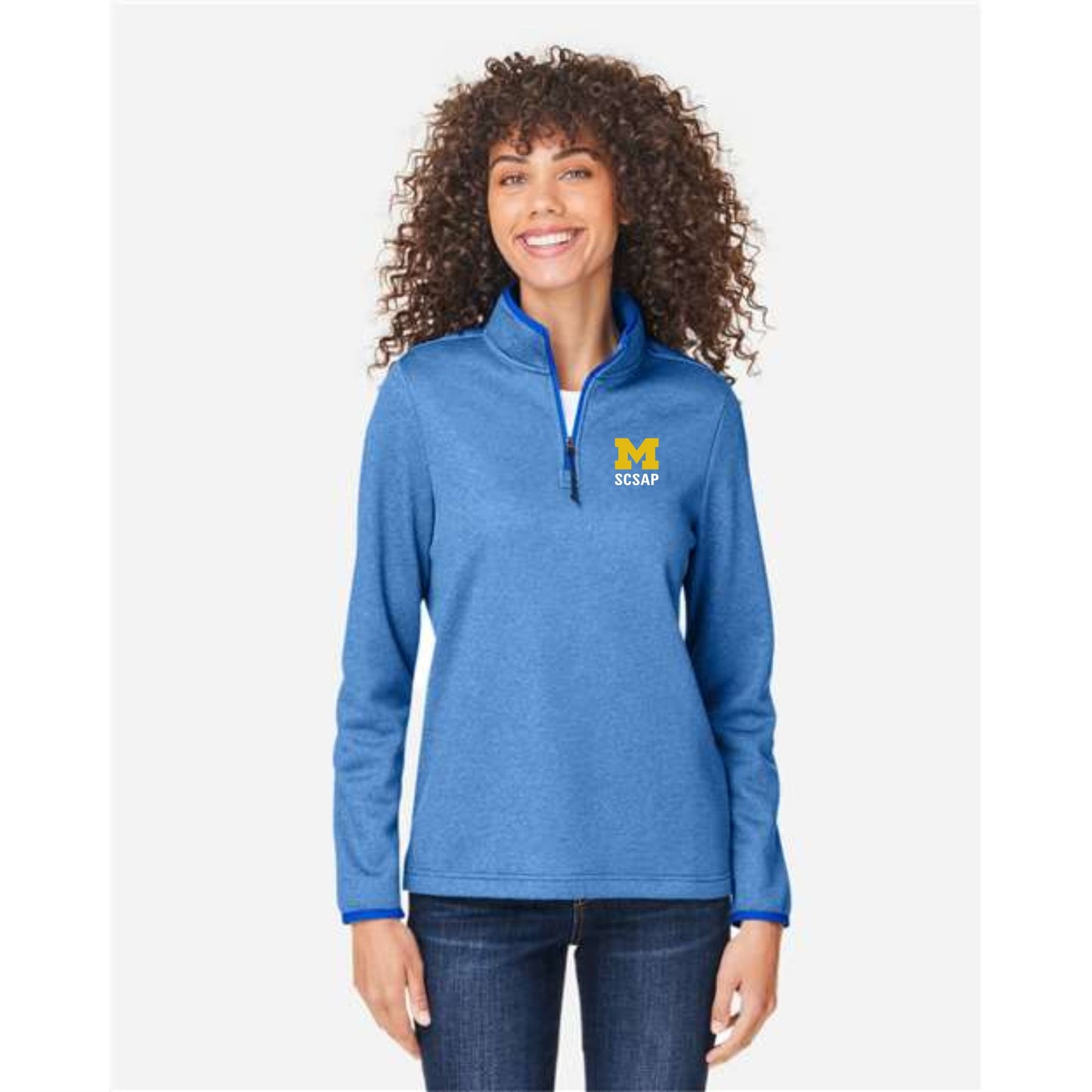 Women's Venture Heathered Stripe Quarter-Zip Pullover